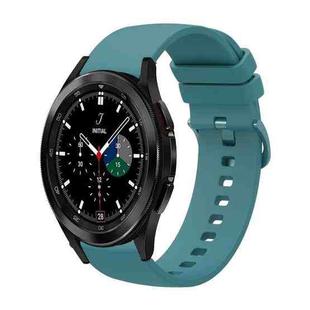For Samsung  Galaxy Watch 4 Classic 42mm 20mm Solid Color Soft Silicone Watch Band(Pine Green)