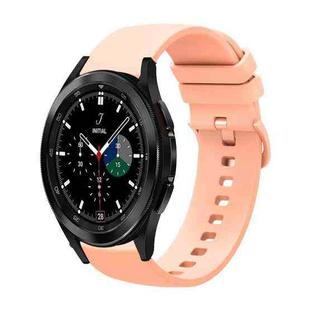 For Samsung  Galaxy Watch 4 Classic 46mm 20mm Solid Color Soft Silicone Watch Band(Pink)