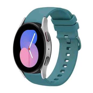 For Samsung Galaxy Watch 42mm 20mm Solid Color Soft Silicone Watch Band(Pine Green)