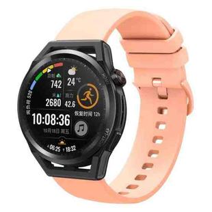 For Huawei Watch GT Runner 22mm Solid Color Soft Silicone Watch Band(Pink)