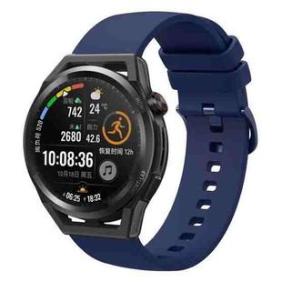 For Huawei Watch GT Runner 22mm Solid Color Soft Silicone Watch Band(Navy Blue)