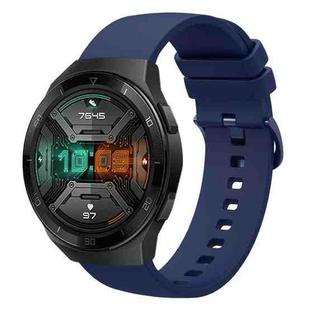 For Huawei Watch GT 2E 22mm Solid Color Soft Silicone Watch Band(Navy Blue)