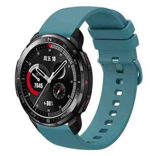 For Honor Watch GS Pro 22mm Solid Color Soft Silicone Watch Band(Pine Green)