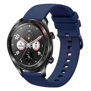 For Honor Watch Dream 22mm Solid Color Soft Silicone Watch Band(Navy Blue)