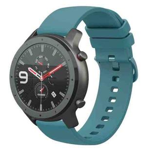 For Amazfit GTR 47mm 22mm Solid Color Soft Silicone Watch Band(Pine Green)