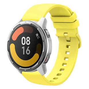 For Xiaomi Watch Color 2 22mm Solid Color Soft Silicone Watch Band(Yellow)