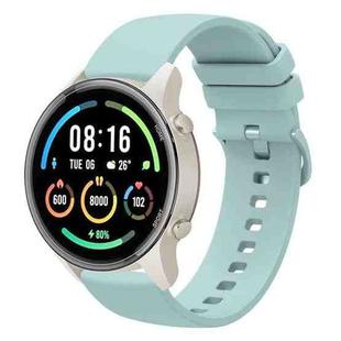 For Xiaomi Watch Sport 22mm Solid Color Soft Silicone Watch Band(Sapphire Green)