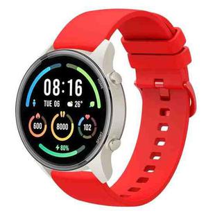 For Xiaomi Watch Sport 22mm Solid Color Soft Silicone Watch Band(Red)