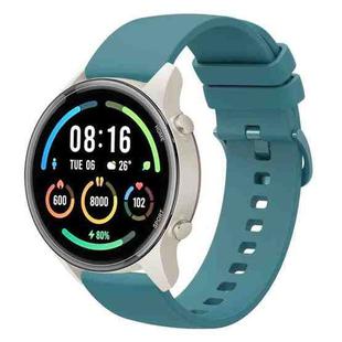 For Xiaomi Watch Sport 22mm Solid Color Soft Silicone Watch Band(Pine Green)