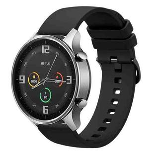 For Xiaomi Watch Color 22mm Solid Color Soft Silicone Watch Band(Black)