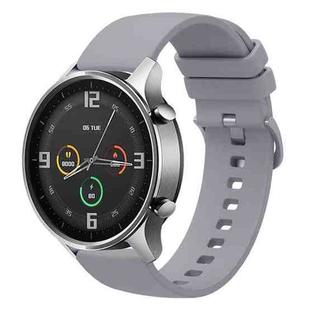 For Xiaomi Watch Color 22mm Solid Color Soft Silicone Watch Band(Grey)