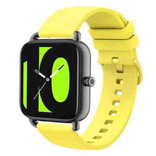 For Xiaomi Haylou RS4 LS12 22mm Solid Color Soft Silicone Watch Band(Yellow)