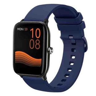 For Xiaomi Haylou GST LS09B 22mm Solid Color Soft Silicone Watch Band(Navy Blue)