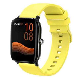 For Xiaomi Haylou GST LS09B 22mm Solid Color Soft Silicone Watch Band(Yellow)