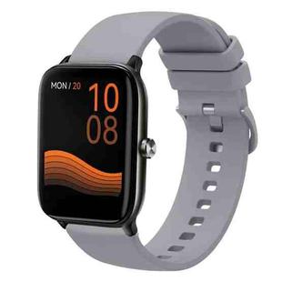 For Xiaomi Haylou GST LS09B 22mm Solid Color Soft Silicone Watch Band(Grey)