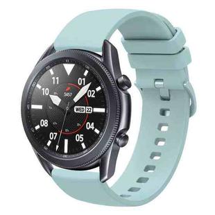 For Samsung Galaxy Watch3 45mm 22mm Solid Color Soft Silicone Watch Band(Sapphire Green)