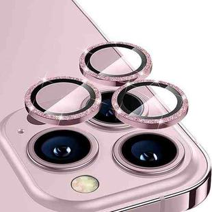 For iPhone 13 Pro / 13 Pro Max ENKAY Glitter Rear Lens Aluminium Alloy Tempered Glass Film (Pink)