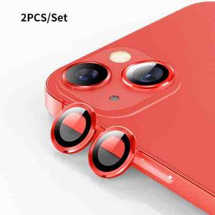 For iPhone 14 / 14 Plus ENKAY 9H Rear Lens Aluminium Alloy Tempered Glass Film(Red)
