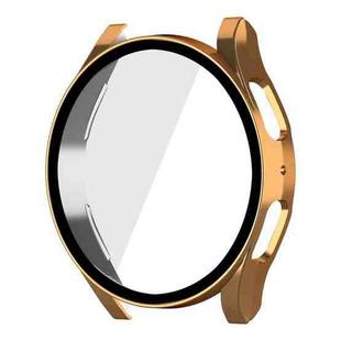 For Samsung Galaxy Watch5 44mm ENKAY Hat-Prince Full Coverage PC Frame + 9H Tempered Glass Case(Rose Gold)