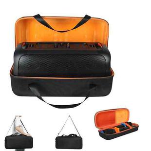 For JBL Partybox On-The-Go Shockproof Hard EVA Storage Bag Carrying Box with Microphone Bag(Black + Orange)