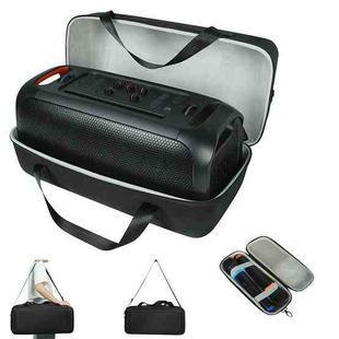 For JBL Partybox On-The-Go Shockproof Hard EVA Storage Bag Carrying Box with Microphone Bag(Black + Grey)