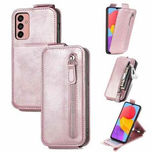 For Samsung Galaxy M13 4G Zipper Wallet Vertical Flip Leather Phone Case(Pink)