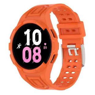 For Samsung Galaxy Watch5 44mm Armor Integrated TPU Double-Pin Buckle Smart Watch Band(Orange)