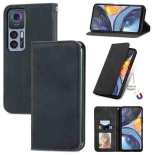 For TCL 30 5G / 30+ 5G Retro Skin Feel Magnetic Leather Phone Case(Black)