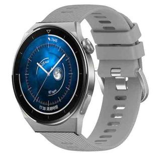 For Huawei Watch GT3 Pro 43mm 20mm Solid Color Soft Silicone Watch Band(Grey)