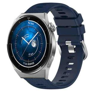 For Huawei Watch GT3 Pro 43mm 20mm Solid Color Soft Silicone Watch Band(Midnight Blue)