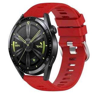 For Huawei Watch GT3 42mm 20mm Solid Color Soft Silicone Watch Band(Red)