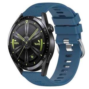 For Huawei Watch GT3 42mm 20mm Solid Color Soft Silicone Watch Band(Blue)