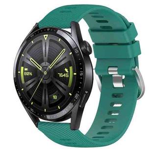 For Huawei Watch GT3 42mm 20mm Solid Color Soft Silicone Watch Band(Green)
