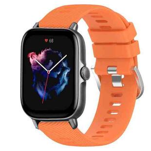 For Amazfit GTS 3 20mm Solid Color Soft Silicone Watch Band(Orange)