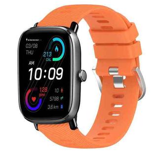 For Amazfit GTS 2 20mm Solid Color Soft Silicone Watch Band(Orange)