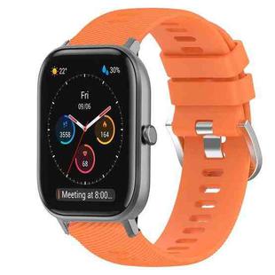 For Amazfit GTS 20mm Solid Color Soft Silicone Watch Band(Orange)