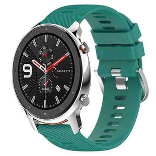 For Amazfit GTR 42mm 20mm Solid Color Soft Silicone Watch Band(Green)