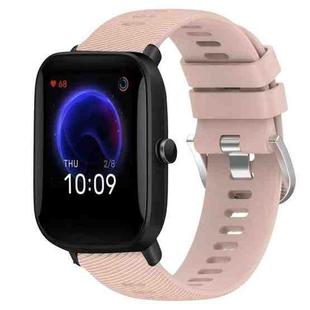 For Amazfit Pop Pro 20mm Solid Color Soft Silicone Watch Band(Pink)