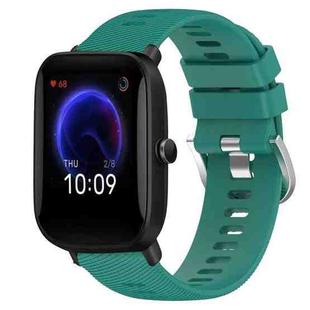 For Amazfit Pop Pro 20mm Solid Color Soft Silicone Watch Band(Green)