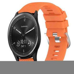 For Garmin Vivomove Sport 20mm Solid Color Soft Silicone Watch Band(Orange)