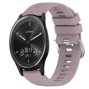 For Garmin Vivomove Sport 20mm Solid Color Soft Silicone Watch Band(Roland Purple)