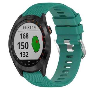 For Garmin Approach S40 20mm Solid Color Soft Silicone Watch Band(Green)