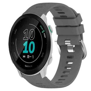 For Garmin Forerunner 158 20mm Solid Color Soft Silicone Watch Band(Dark Grey)