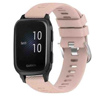 For Garmin Venu SQ 20mm Solid Color Soft Silicone Watch Band(Pink)