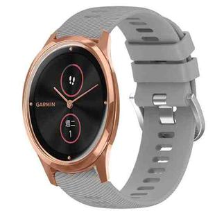 For Garminmove Luxe 20mm Solid Color Soft Silicone Watch Band(Grey)