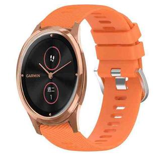 For Garminmove Luxe 20mm Solid Color Soft Silicone Watch Band(Orange)