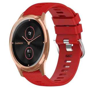 For Garminmove Luxe 20mm Solid Color Soft Silicone Watch Band(Red)