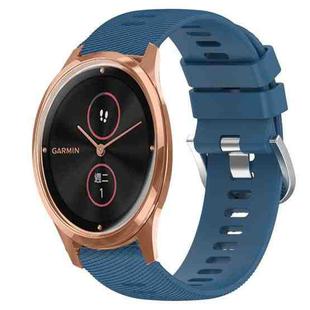 For Garminmove Luxe 20mm Solid Color Soft Silicone Watch Band(Blue)