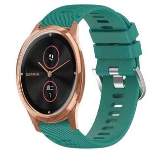 For Garminmove Luxe 20mm Solid Color Soft Silicone Watch Band(Green)