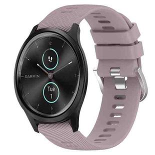For Garmin Garminmove Style 20mm Solid Color Soft Silicone Watch Band(Roland Purple)